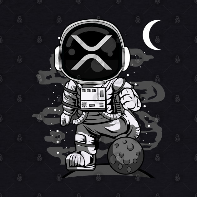 Astronaut Ripple XRP Coin To The Moon Crypto Token Cryptocurrency Wallet Birthday Gift For Men Women Kids by Thingking About